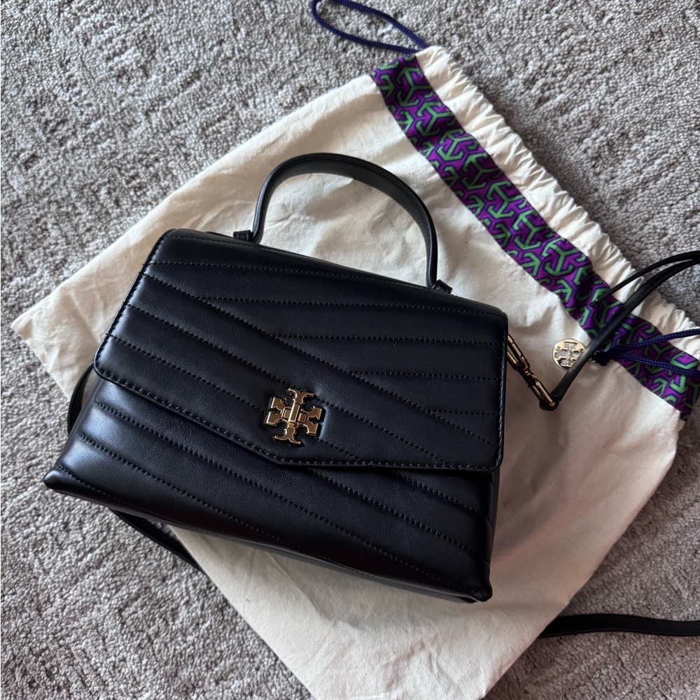 Tory Burch Kira Chevron Top Handle Satchel Like NEW - Picture 2 of 6